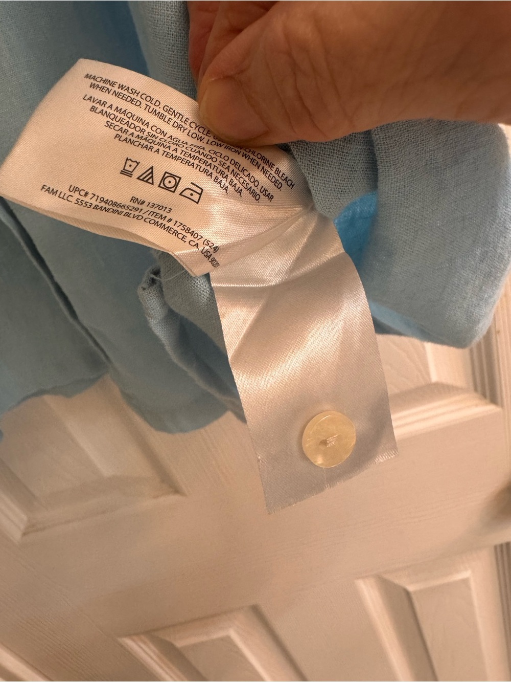 Orvis Light Blue Button-Down Shirt - Picture 8 of 9